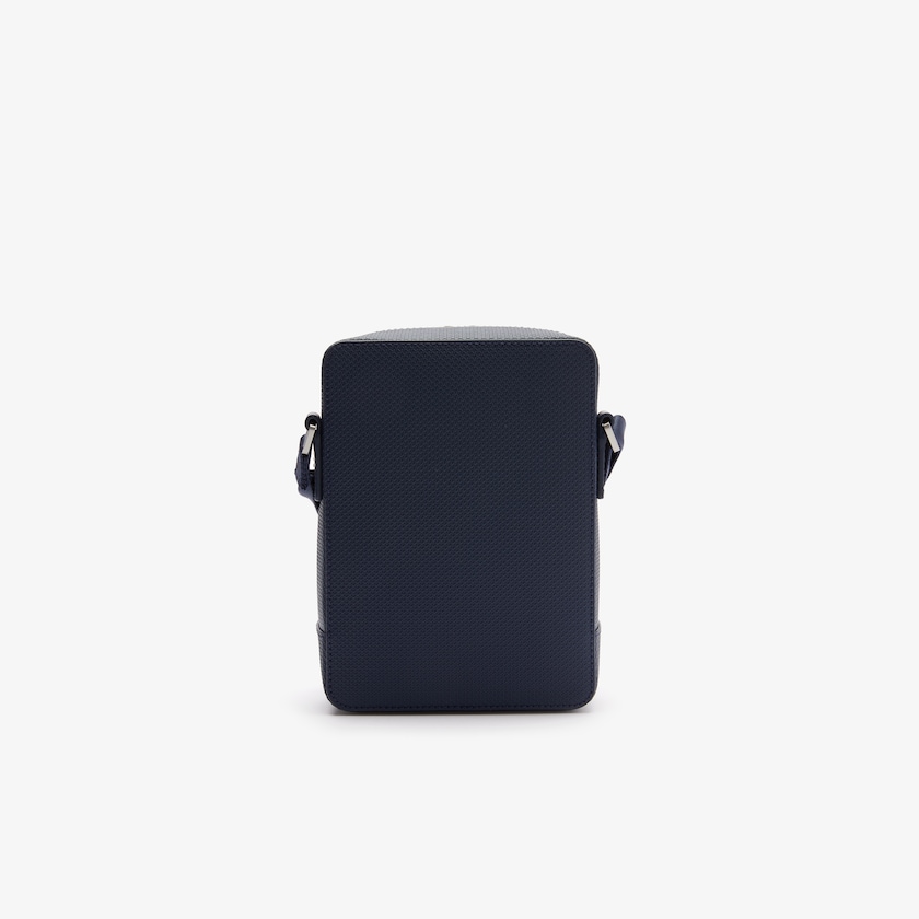 Bolsas Lacoste Hombre Azul Marino Chantaco Matte Stitched Cuero Vertical Camera Bag QQ4-55915P8
