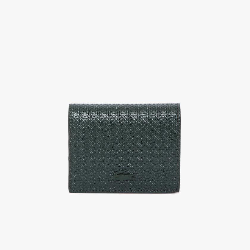 Bolsas Lacoste Chantaco Nœud Small Piqué Leather Snap Coin Pouch Mujer Verdes Oscuro | MC1-20972P7
