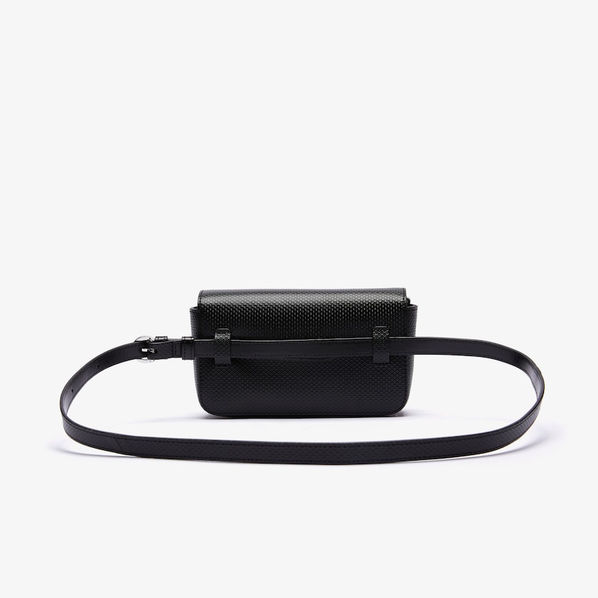 Bolsas Lacoste Chantaco Piqué Leather Belt Bag Mujer Negros | LK8-04430K4