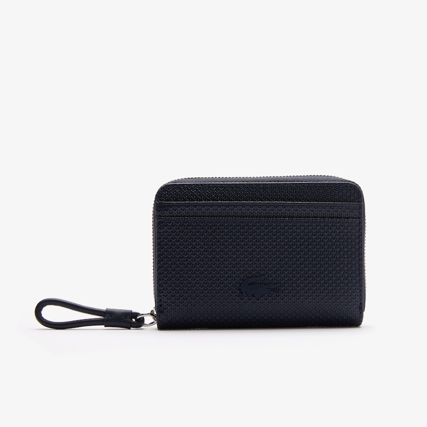 Bolsas Lacoste Chantaco Piqué Leather Mini Coin Pouch Mujer Azul Marino Azules | HW8-89028M3
