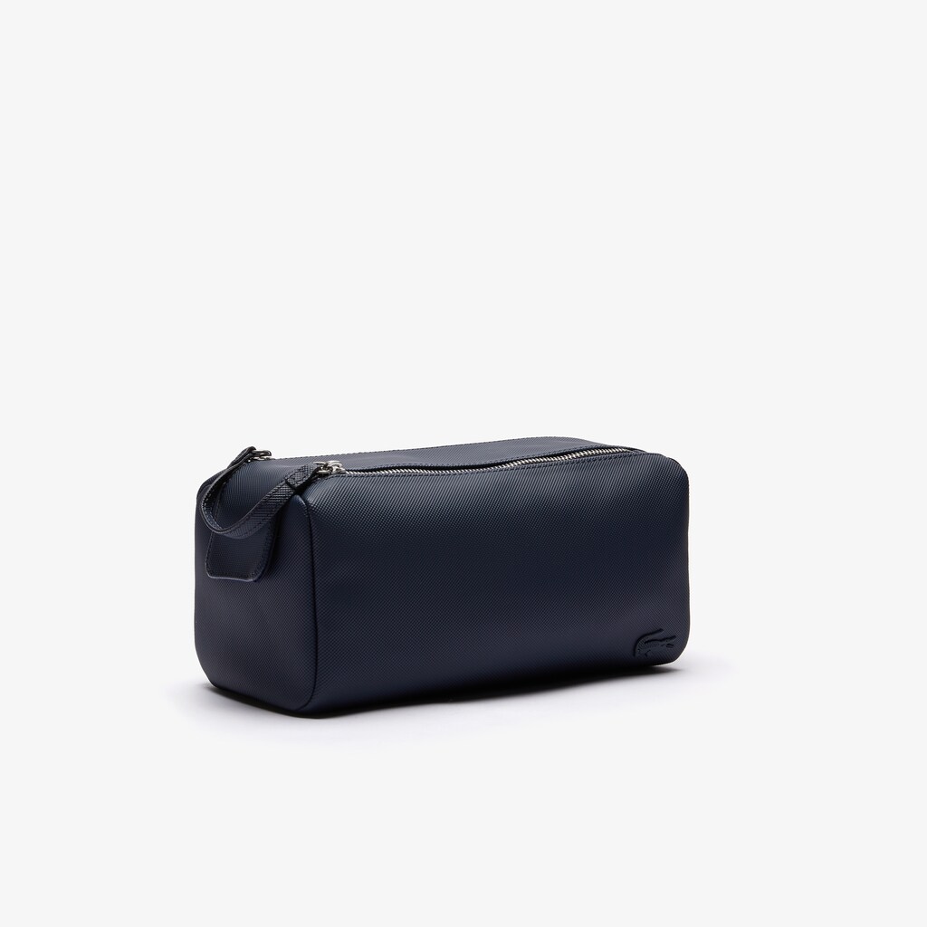 Bolsas Lacoste Classic Double Zip Petit Piqué Toilet Kit Hombre Azul Marino | GX3-86918N5