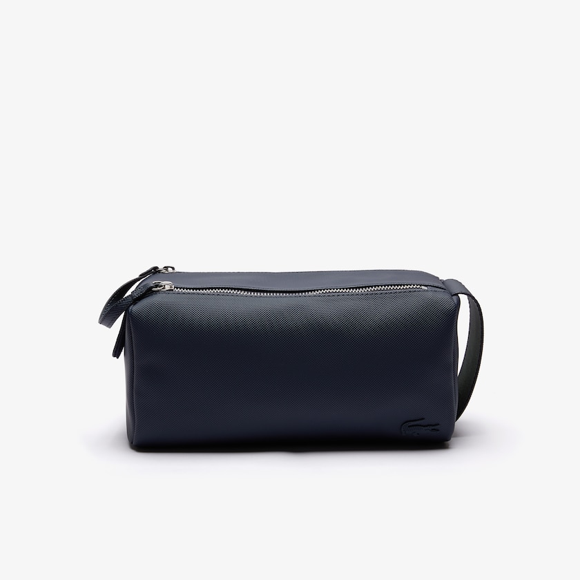 Bolsas Lacoste Classic Double Zip Petit Piqué Toilet Kit Hombre Azul Marino | GX3-86918N5
