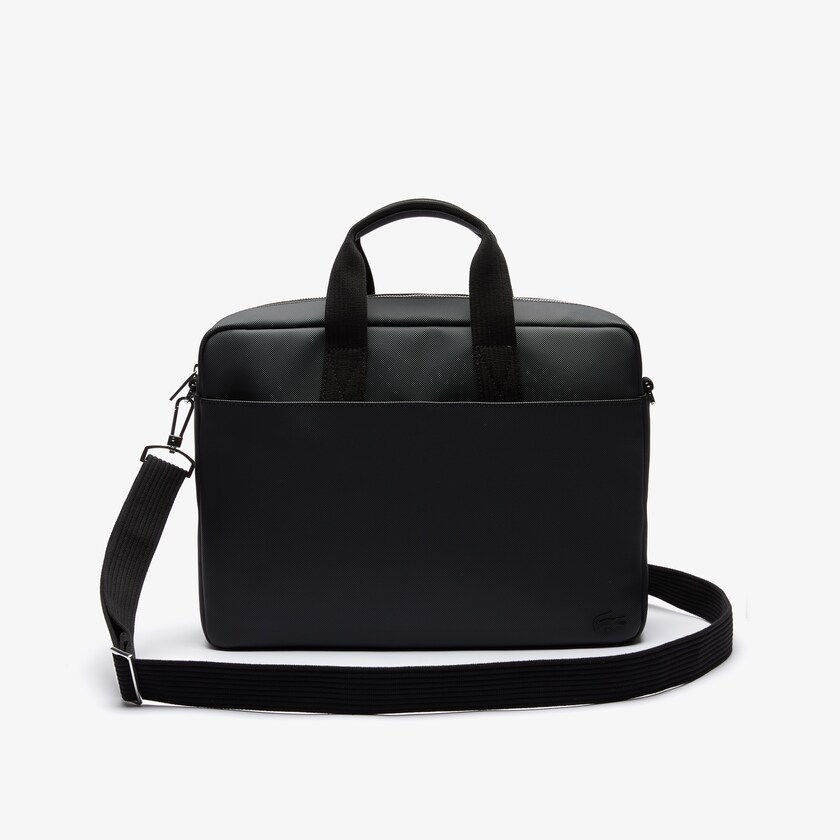 Bolsas Lacoste Hombre Negros Classic Petit Piqué Computer Bag SA6-30093N6