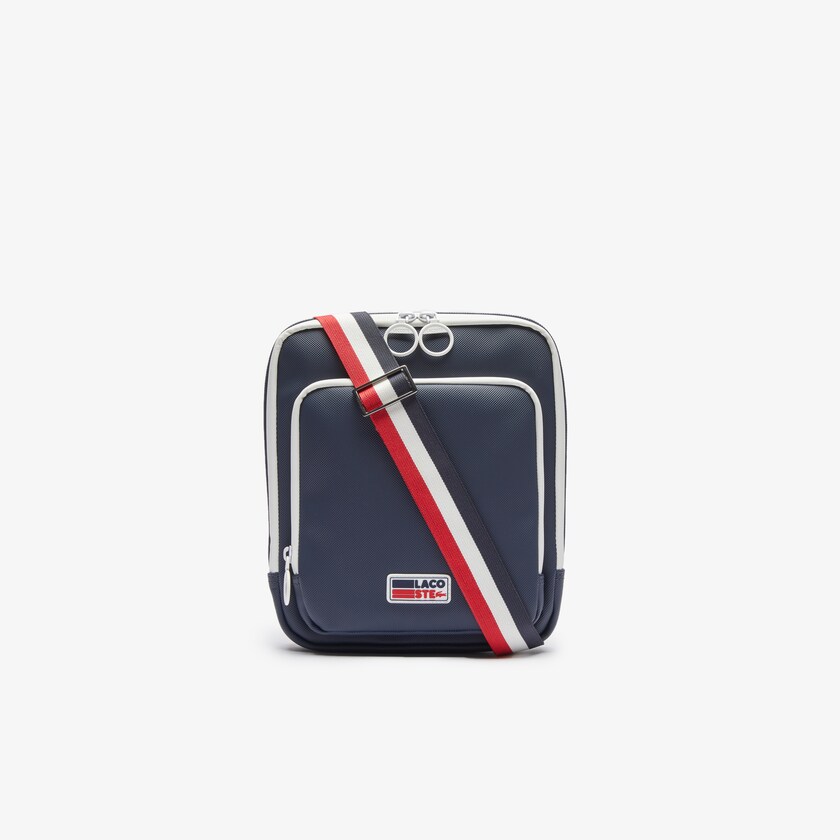 Bolsas Lacoste Hombre Azul Marino Azules Blancos Rojos Classic Tricolour Shoulder Strap And Badge Crossbody Bag DG7-23032N6