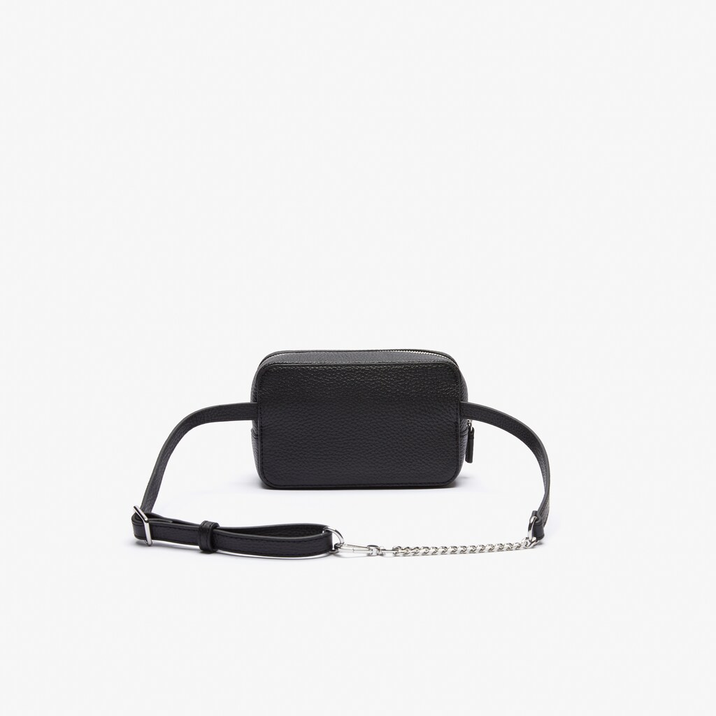 Bolsas Lacoste Croco Crew Embossed Logo Grained Leather Belt Bag Mujer Negros | GS3-14061V7
