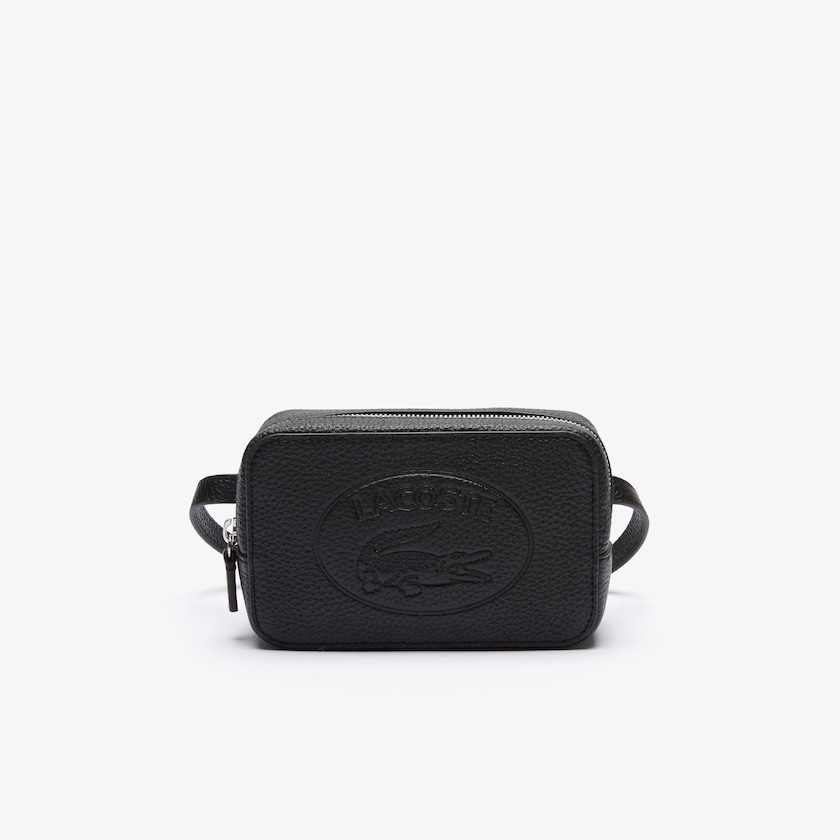 Bolsas Lacoste Croco Crew Embossed Logo Grained Leather Belt Bag Mujer Negros | GS3-14061V7