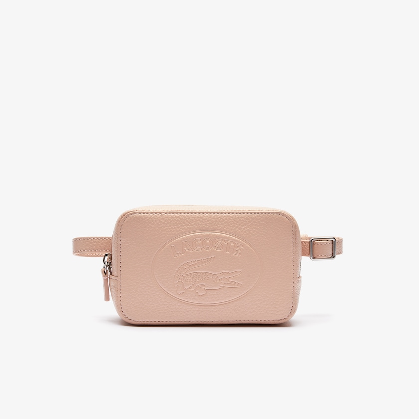 Bolsas Lacoste Croco Crew Embossed Logo Grained Leather Belt Bag Mujer Rosas | VH9-46974B4