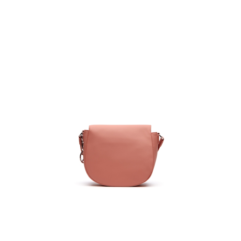 Bolsas Lacoste Daily Classic Coated Piqué Canvas Round Crossover Bag Mujer Rosas | MI2-56185H9