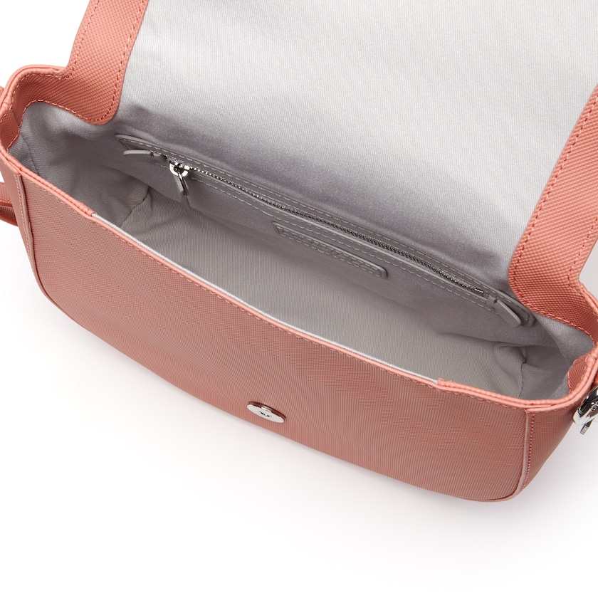 Bolsas Lacoste Daily Classic Coated Piqué Canvas Round Crossover Bag Mujer Rosas | MI2-56185H9