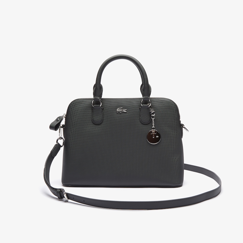 Bolsas Lacoste Daily Classic Coated Piqué Canvas Bugatti Bag Mujer Negros | MJ7-84768O3