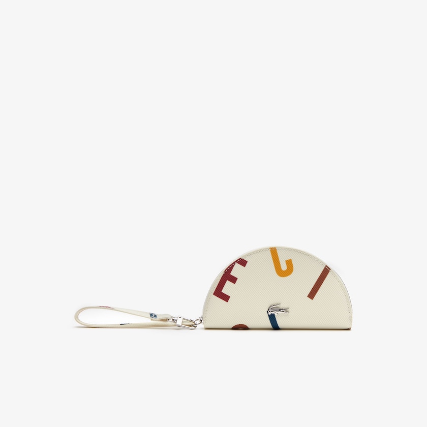 Bolsas Lacoste Daily Classic Coated Print Canvas Half Moon Clutch Mujer Beige | ZF5-78827P5