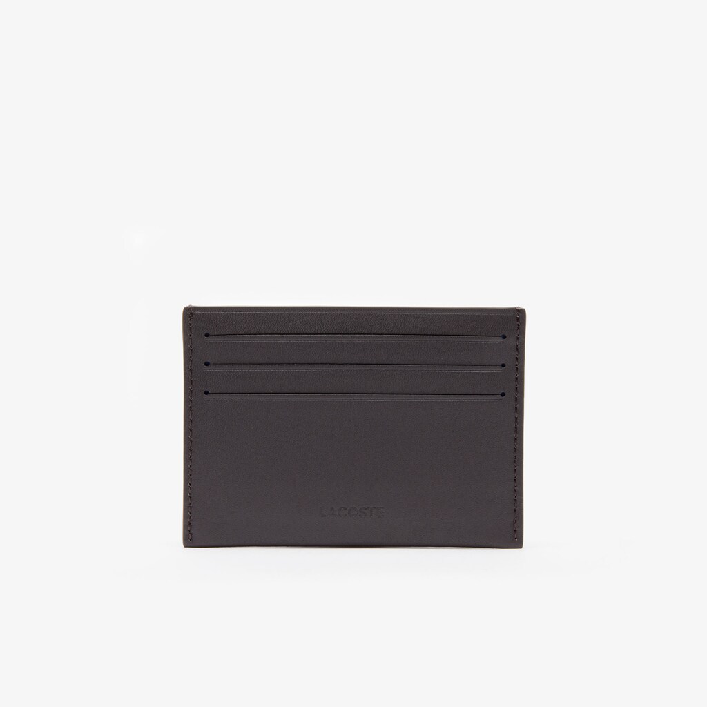 Bolsas Lacoste Fitzgerald credit card holder in leather Hombre Marrom Oscuro | PZ5-21092D8
