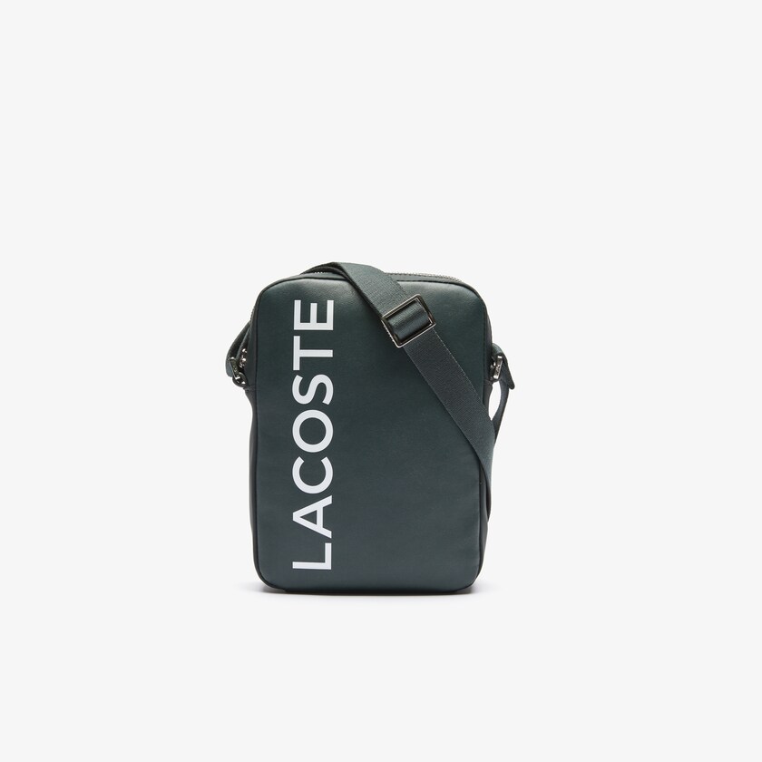 Bolsas Lacoste L.12.12 Signature Leather Cross Body Bag Hombre Verdes Oscuro | ZQ9-60926Z9