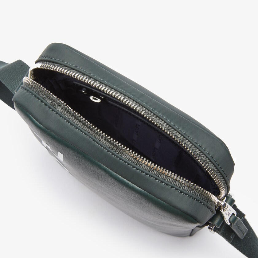 Bolsas Lacoste L.12.12 Signature Leather Cross Body Bag Hombre Verdes Oscuro | ZQ9-60926Z9