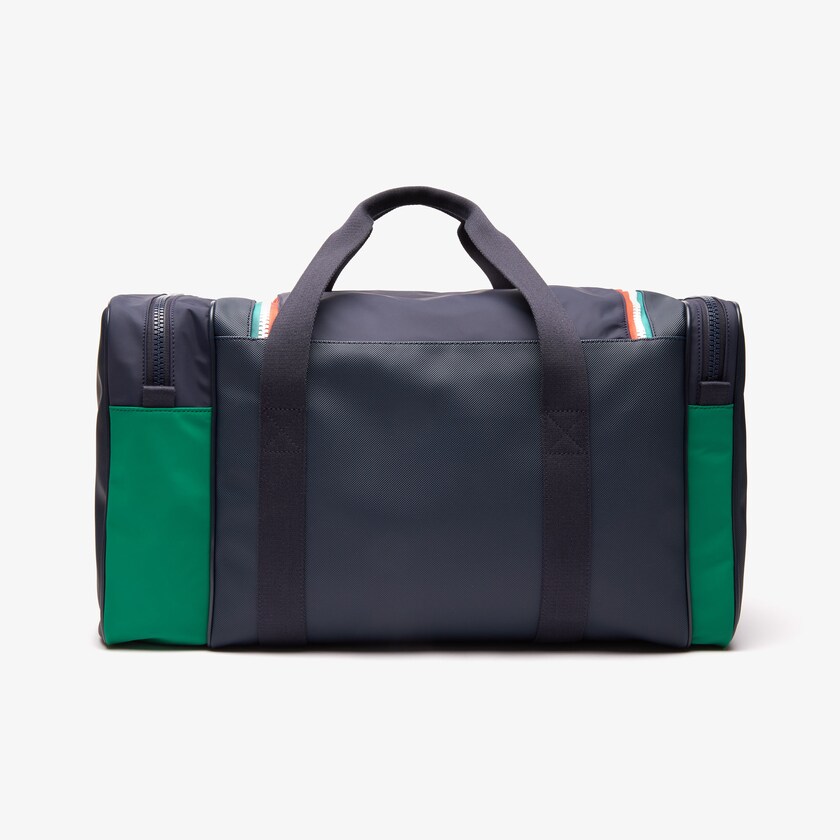 Bolsas Lacoste Hombre Azul Marino Verdes Roland Garros Two-Tone Nylon Zippered Sports Bag OX6-29212T2