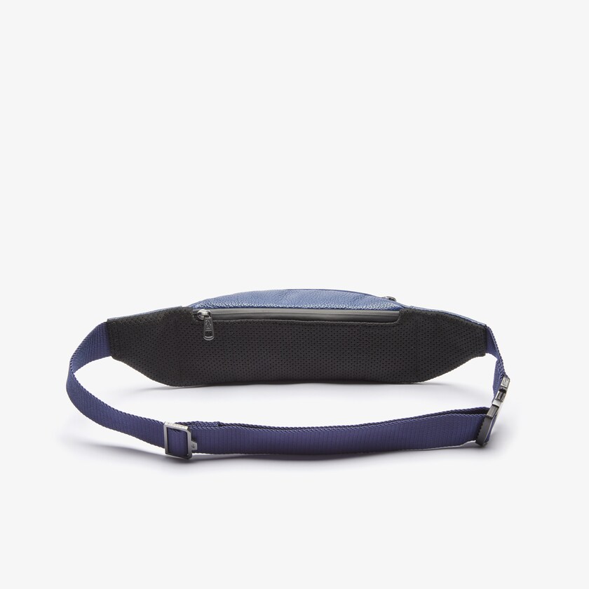 Bolsas Lacoste Soft Mate Matte Full-Grain Leather Zippered Fanny Pack Hombre Azules Oscuro | VF0-70957G5