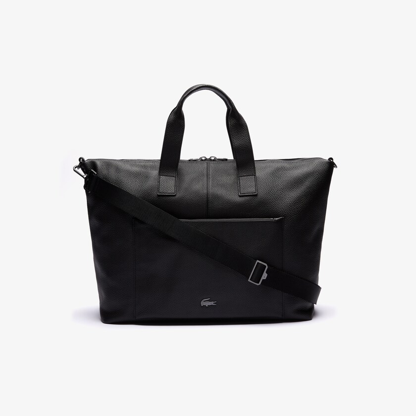 Bolsas Lacoste Hombre Negros Soft Matte Detachable-Strap Weekend Bag ST0-69506I3