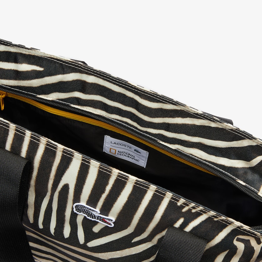 Bolsas Lacoste x National Geographic Animal Print Shopper Mujer Blancos Negros | IW1-40694U2