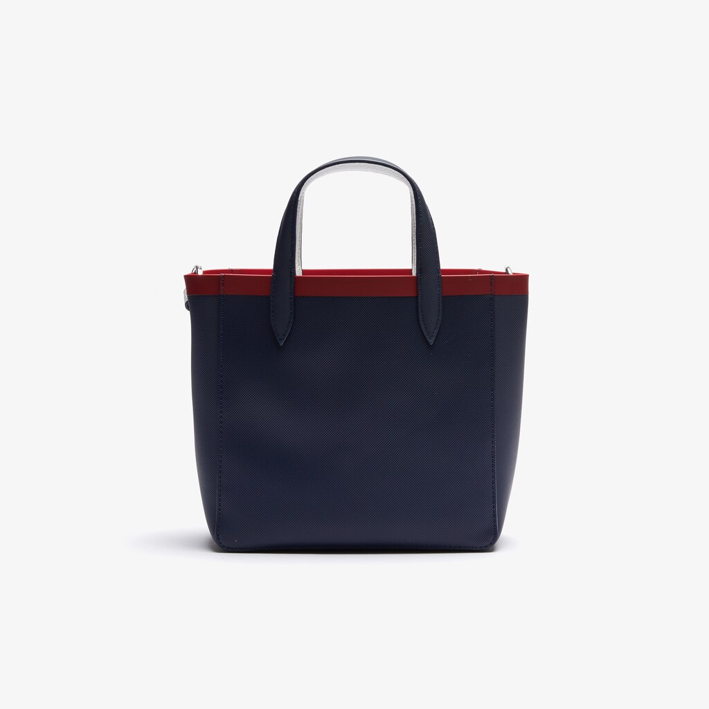 Bolso Tote Lacoste Anna Contrast L Coated Canvas Mujer Azul Marino Blancos Rojos | OJ9-94339U4
