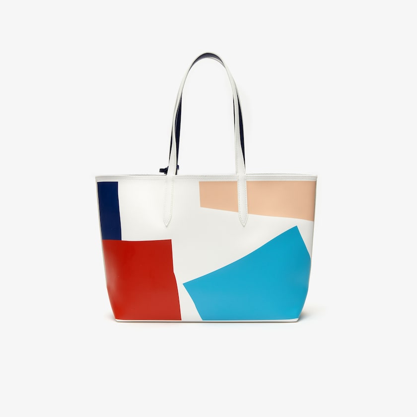Bolso Tote Lacoste Anna Removable Pouch Coloured Design Mujer Blancos Azul Marino Azules | BW6-66396P6