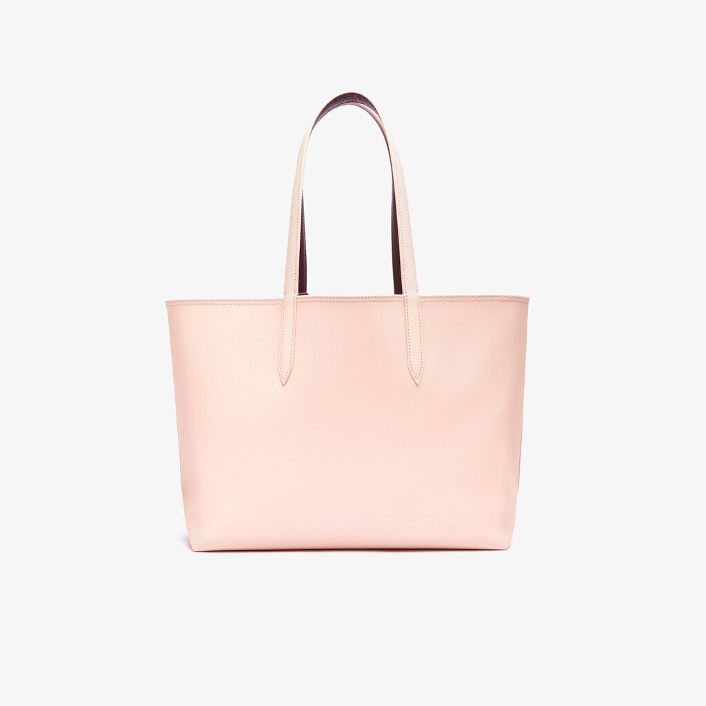 Bolso Tote Lacoste Anna Removable Pouch Signature Reversible Mujer Vino | YX4-03970A2