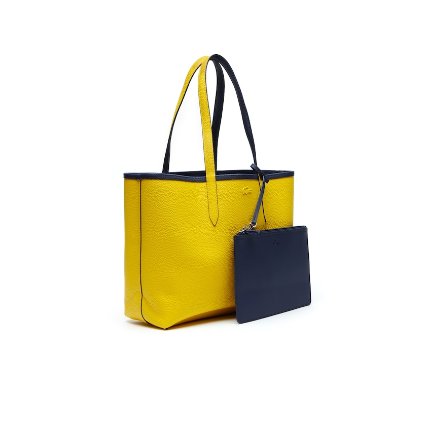 Bolso Tote Lacoste Anna Reversible Bicolor Mujer Azul Marino Azules Dorados | PO1-58365H0
