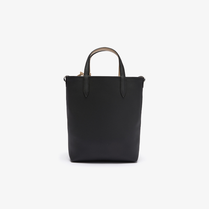 Bolso Tote Lacoste Anna Reversible Coated Canvas Mujer Negros Kaki | PR0-16591L8