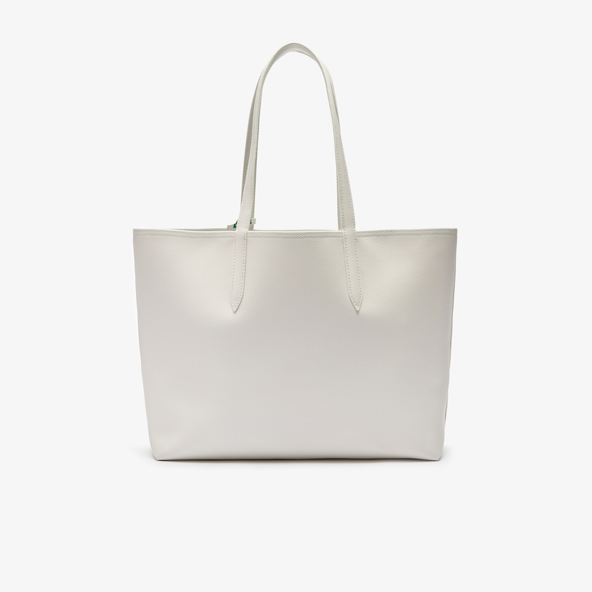Bolso Tote Lacoste Anna Reversible Solid Or Striped Colorblock Mujer Blancos | WC6-61406M5