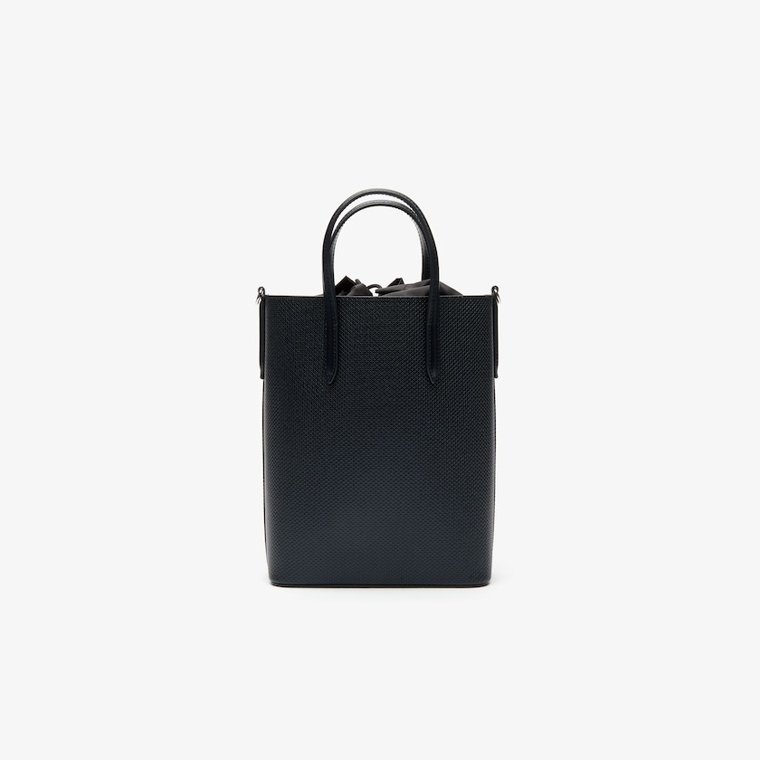 Bolso Tote Lacoste Chantaco Branded Leather Vertical Mujer Negros | LM0-22842K0