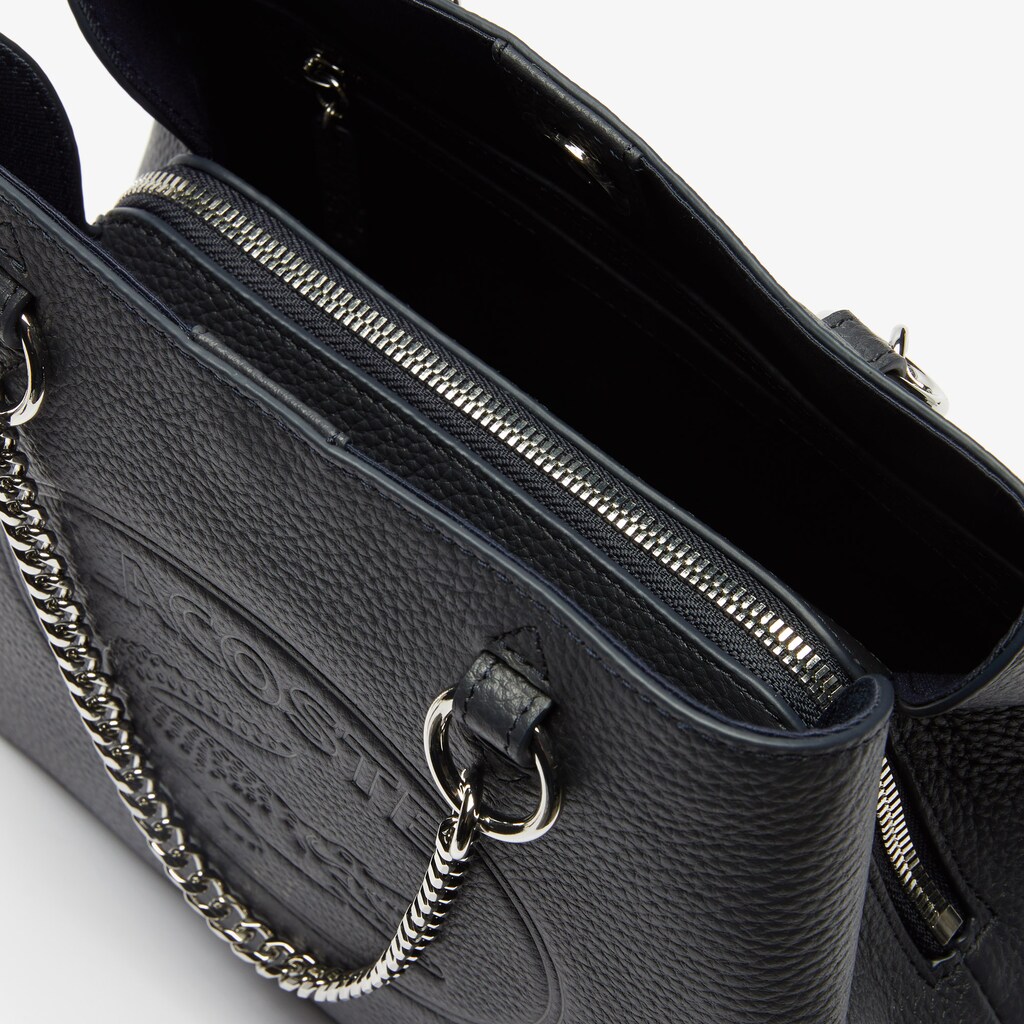 Bolso Tote Lacoste Croco Crew Embossed Logo Small Leather Mujer Azul Marino | GD5-50245Y6