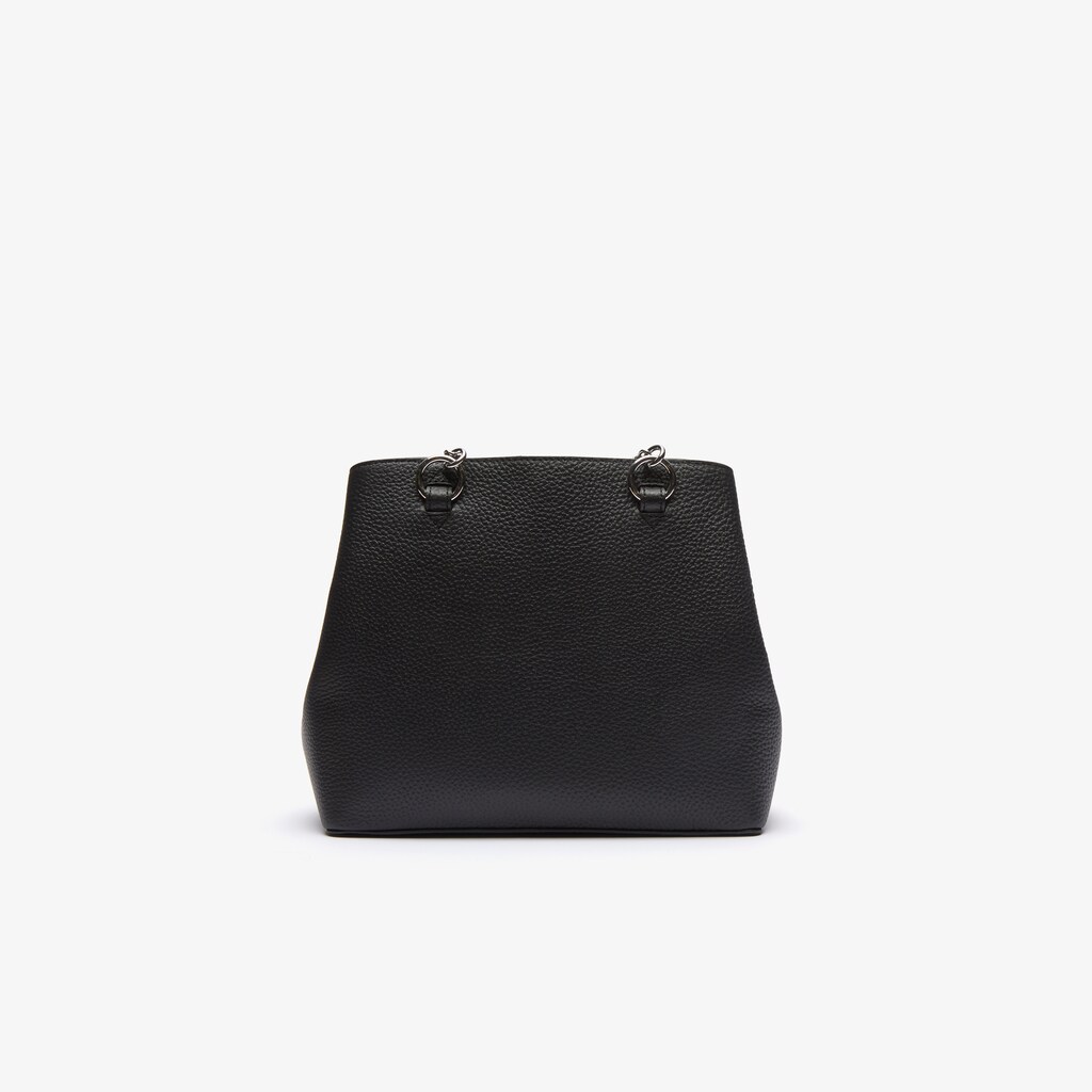 Bolso Tote Lacoste Croco Crew Embossed Logo Small Leather Mujer Negros | AP7-79327Q9