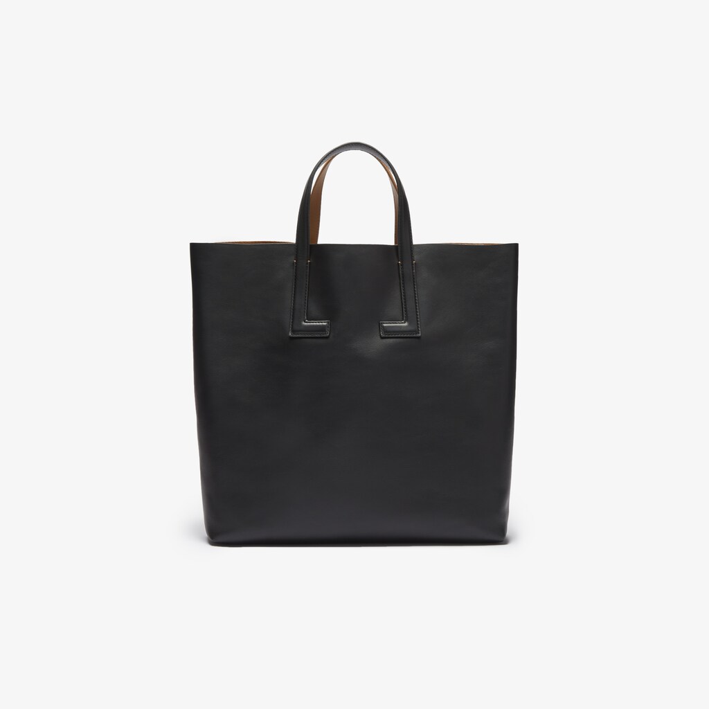 Bolso Tote Lacoste Fashion Show Two-Tone Leather Double Mujer Negros | CO7-15981G9