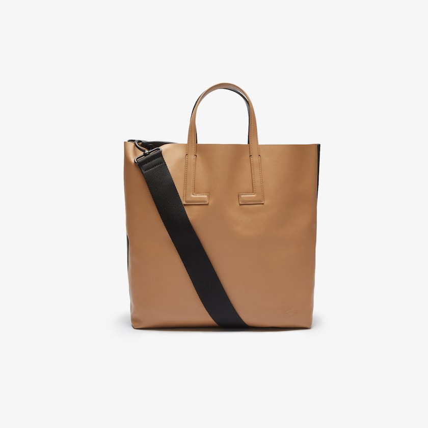 Bolso Tote Lacoste Fashion Show Two-Tone Leather Double Mujer Negros | CO7-15981G9