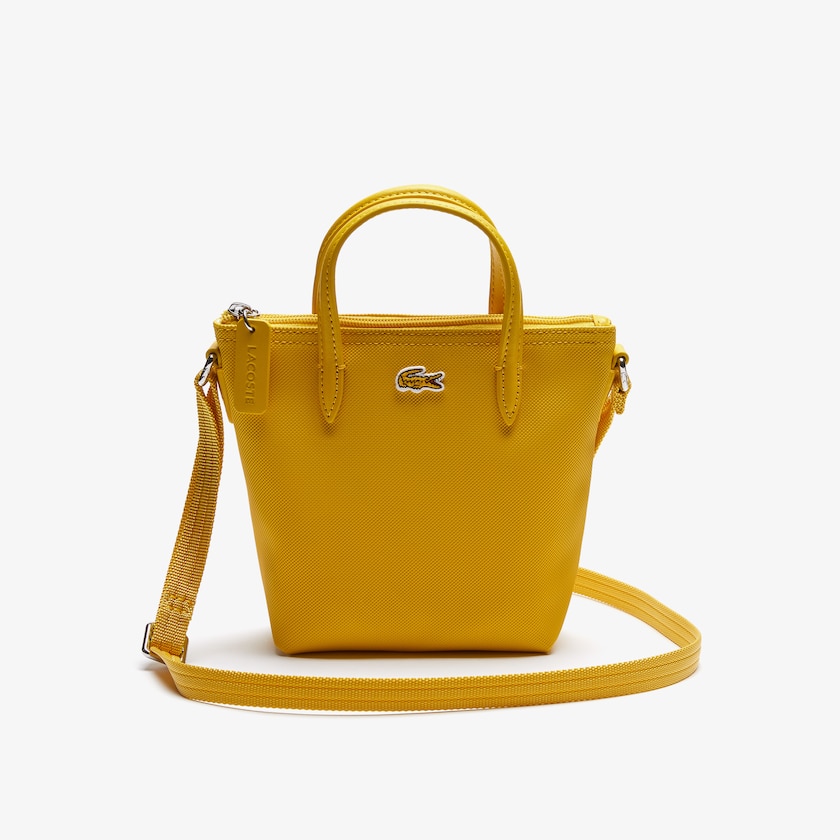 Bolso Tote Lacoste L.12.12 Concept Petit Piqué Coated Canvas Mini Zip Mujer Amarillos | NQ4-61196P9