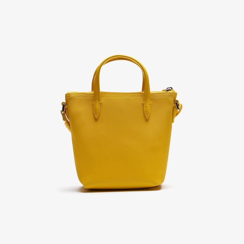 Bolso Tote Lacoste L.12.12 Concept Petit Piqué Coated Canvas Mini Zip Mujer Amarillos | NQ4-61196P9