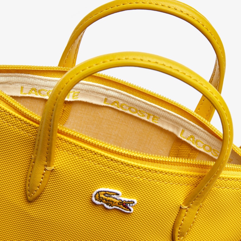 Bolso Tote Lacoste L.12.12 Concept Petit Piqué Coated Canvas Mini Zip Mujer Amarillos | NQ4-61196P9