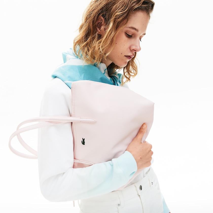 Bolso Tote Lacoste L.12.12 Concept Small Zip Mujer Rosas | ZT8-72837W9