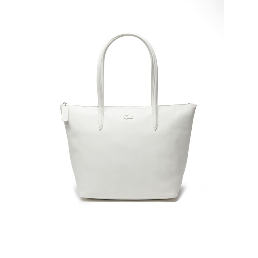 Bolso Tote Lacoste L.12.12 Small Leather Mujer Blancos | ZV8-72037Q8