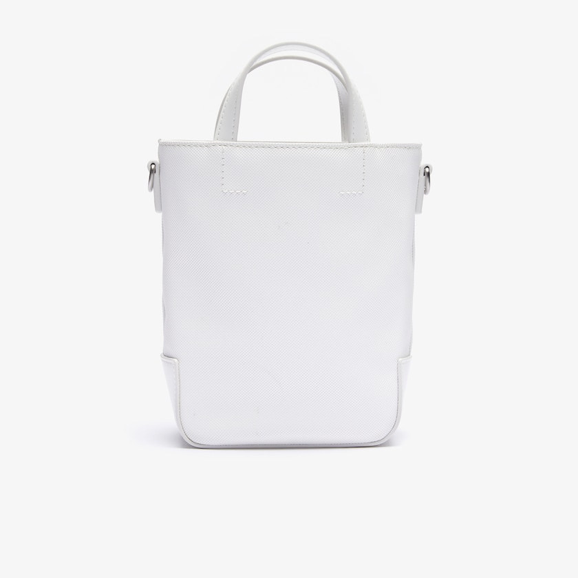 Bolso Tote Lacoste Small Piqué Canvas Mujer Blancos | IJ9-41844T1