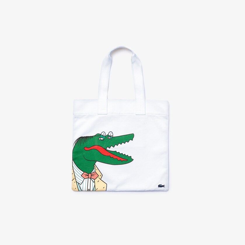 Bolso Tote Lacoste Hombre Blancos x Jean-Michel Tixier Oversize Croc AZ6-06250P7