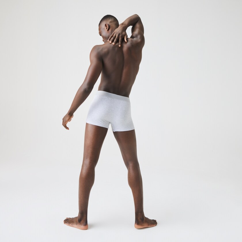 Bragas Lacoste Pack Of 2 Piqué Boxer L.12.12 Hombre Negros Grises | DL2-57825L3