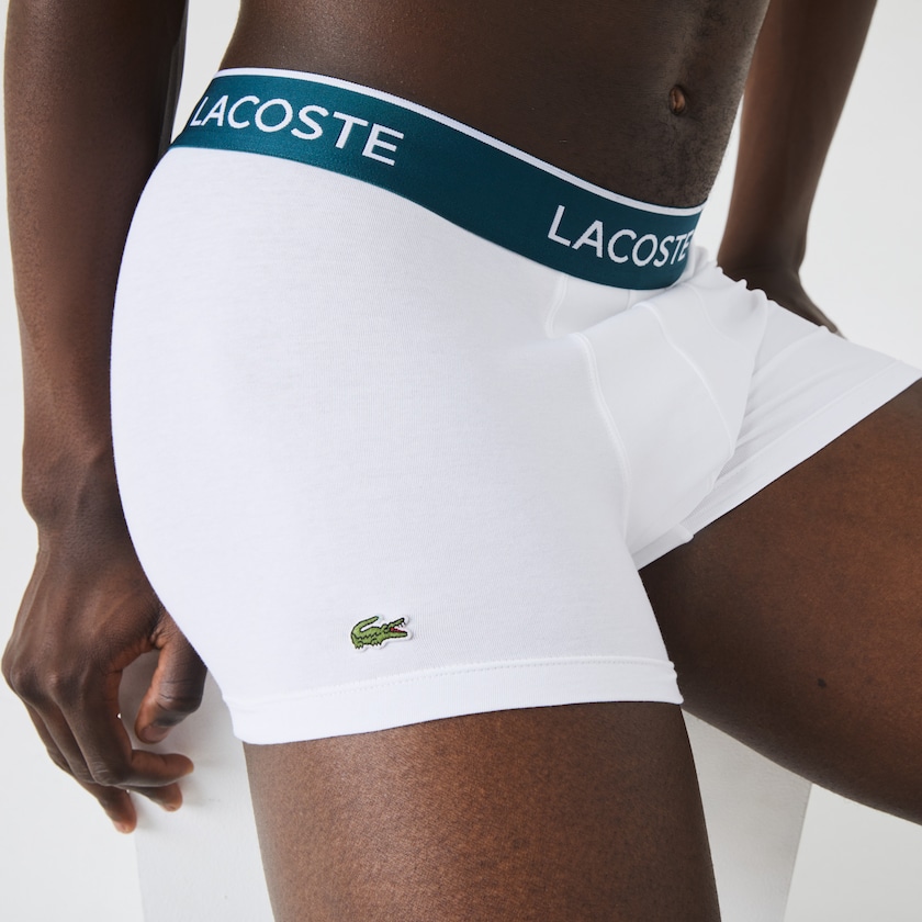 Bragas Lacoste Pack Of 3 Casual Black Boxer Hombre Negros Blancos Grises | SP2-52045C6
