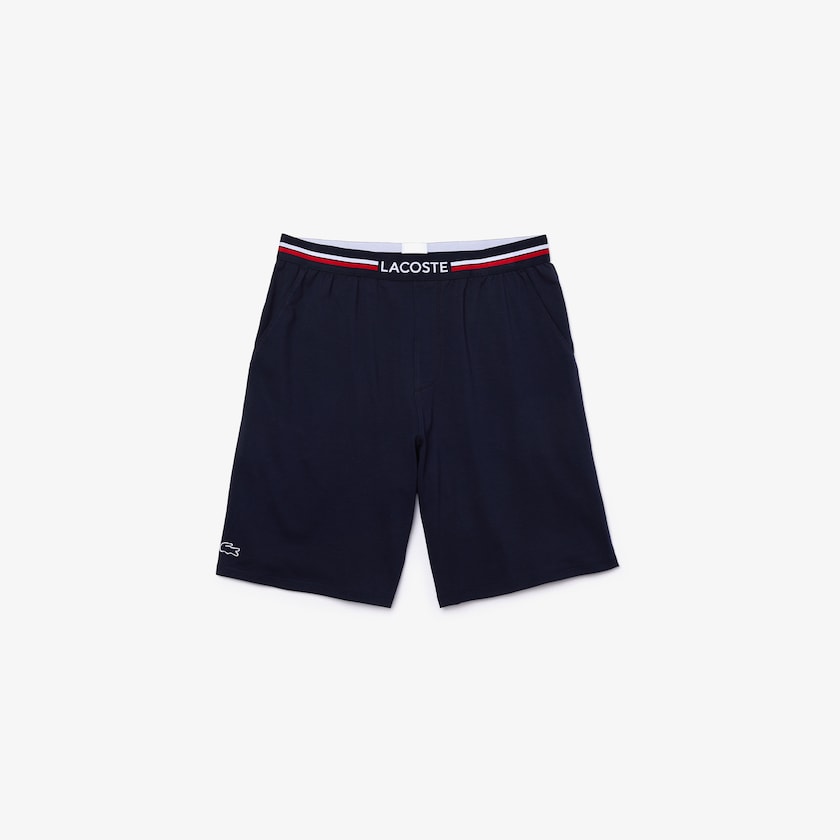 Bragas Lacoste Striped-Waist Long Boxer Hombre Azul Marino Azules | GL4-51655H2
