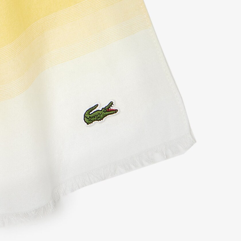 Bufandas Lacoste Made In France Organic Cotton Ombré Hombre Blancos Amarillos | AL4-26492E8