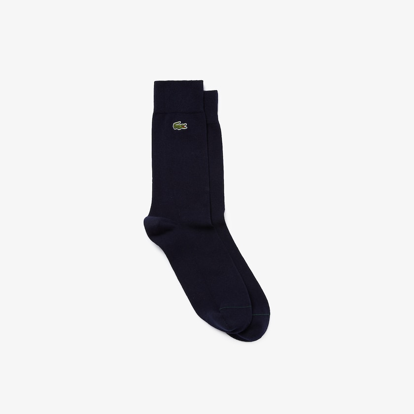 Calcetines Lacoste Embroidered Crocodile Cotton Blend Hombre Azul Marino Azules | KN2-85618Q0