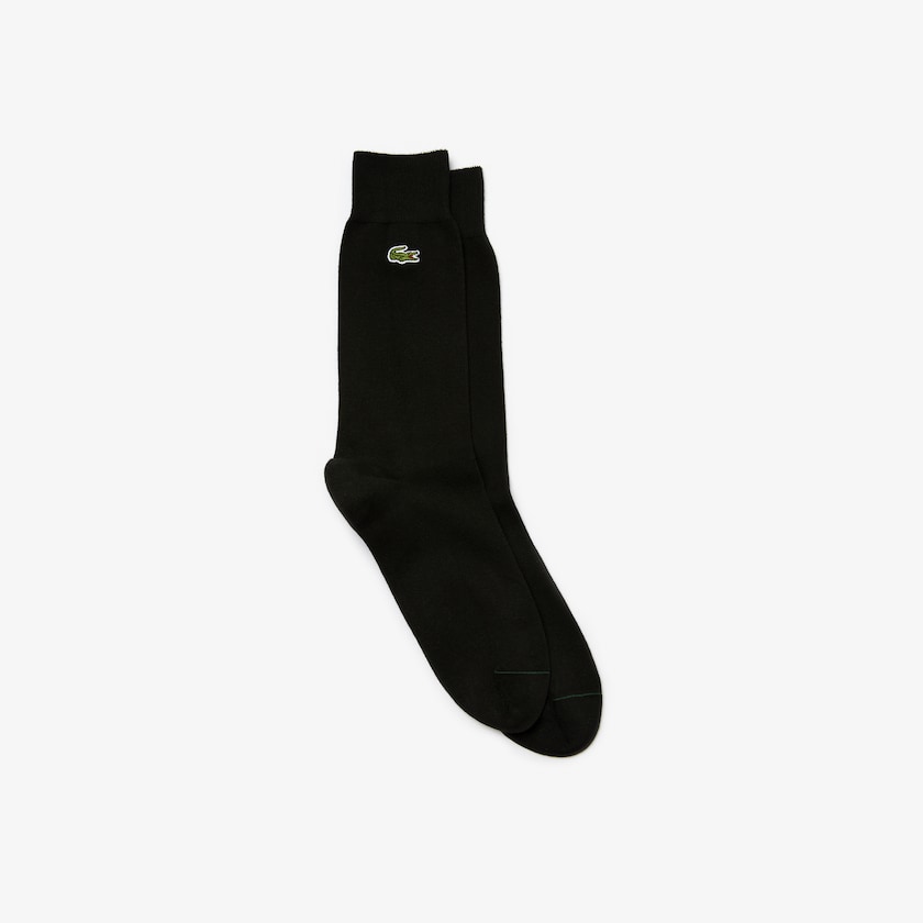 Calcetines Lacoste Embroidered Crocodile Cotton Blend Hombre Negros | XV4-40284N9