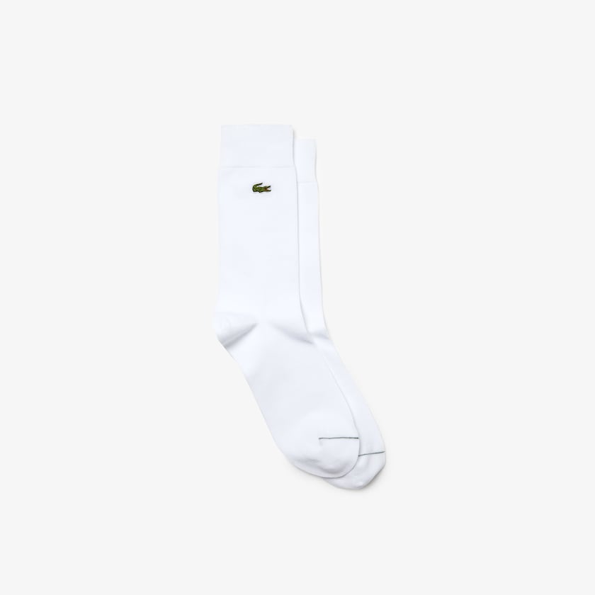 Calcetines Lacoste Embroidered Crocodile Cotton Blend Hombre Blancos | XB9-64286P2
