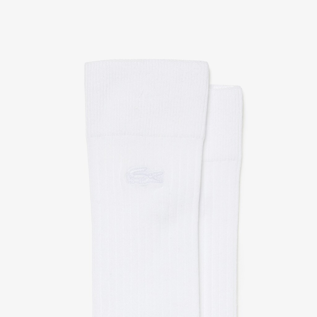 Calcetines Lacoste Ribbed Cotton Blend Hombre Blancos | BR4-92019N7