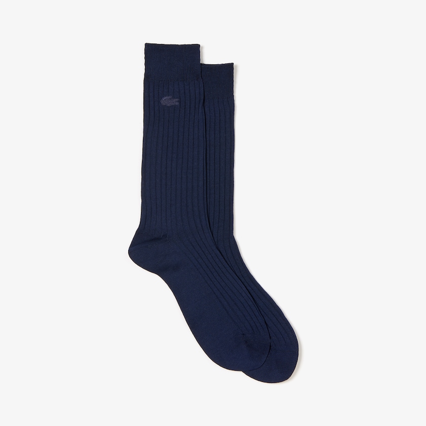 Calcetines Lacoste Ribbed Hombre Azul Marino Azules | ER1-97059I1