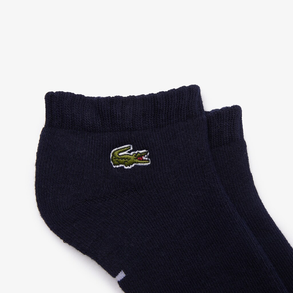 Calcetines Lacoste SPORT Branded Low-Cut Cotton Hombre Azul Marino Azules Blancos | SG4-86688F0
